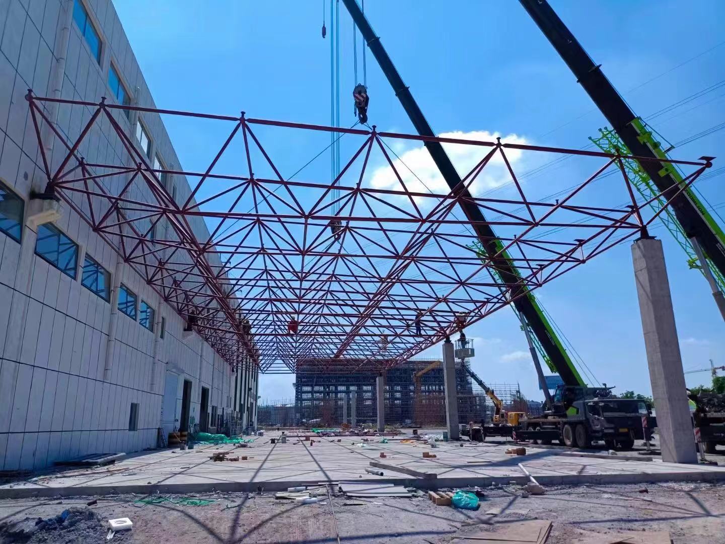 阜阳江苏宿迁国望高科纤维公司 -生活楼网架 成品库网架 立体库网架